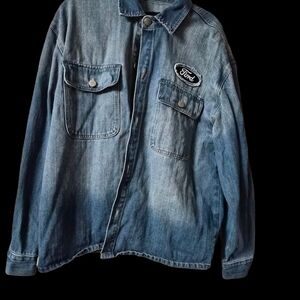 Ford Blue Denim Shirt with Logo Patch